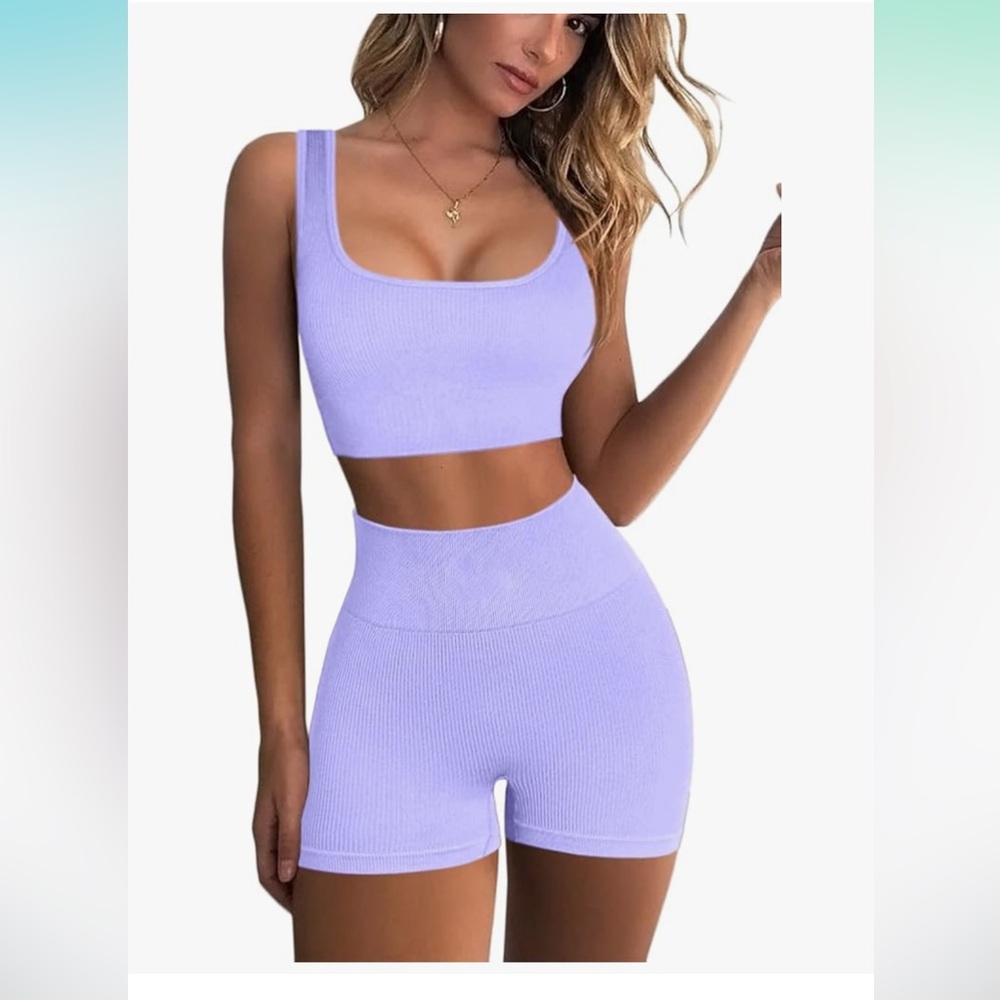 Lavender Matching Workout Set